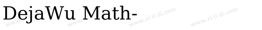 DejaWu Math字体转换